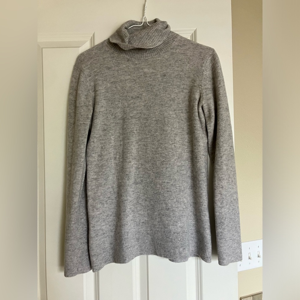 Nordstrom 100% Cashmere Turtleneck, gray, medium